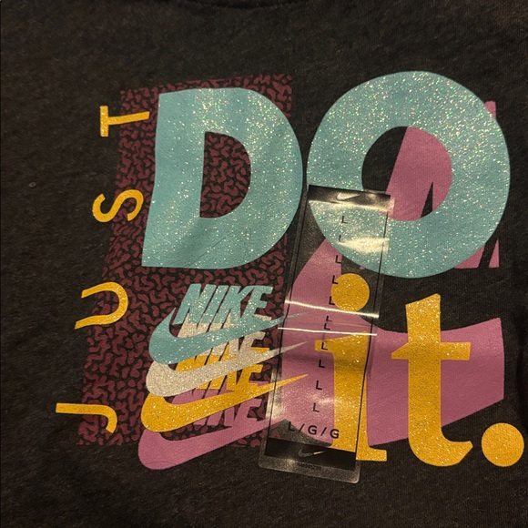 Nike Kids' Graphic Tee - Gray with Multicolor Print - Picture 2 of 5